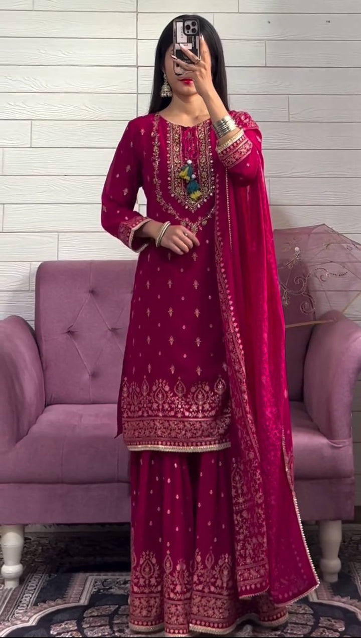 pink Color Heavy Fancy salwar kameez for girls