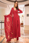 Red color Hand Work Latest Loweat Price Salwar Suits Designs