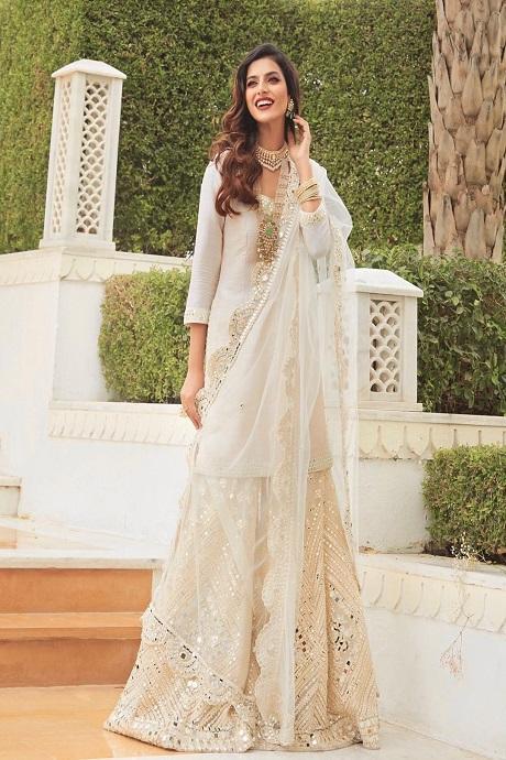 Designer White Color Best Online Lehenga Suits Design