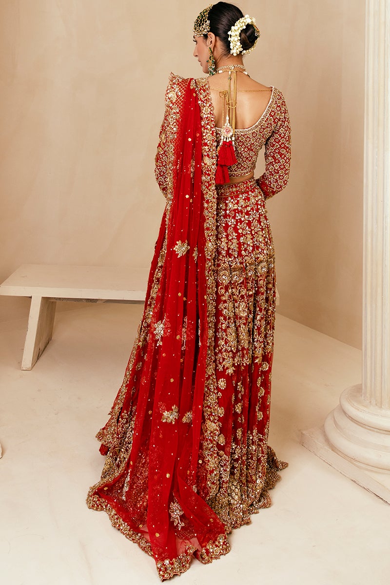 Beguiling Designer Red color Party Wear Lehenga For Girls