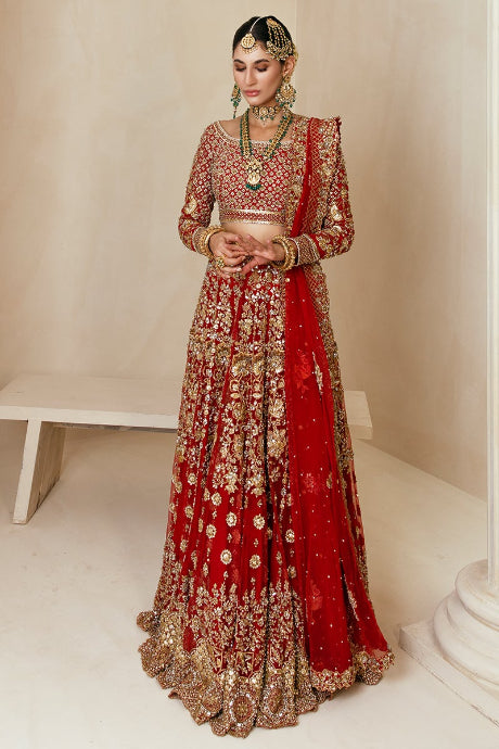 Beguiling Designer Red color Party Wear Lehenga For Girls