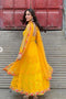 Alluring Yellow Color Heavy Anarkali Salwar Dress Online