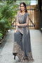 Appealing Gray Color Heavy Embroidery Work Stylish Kurti N Plazo