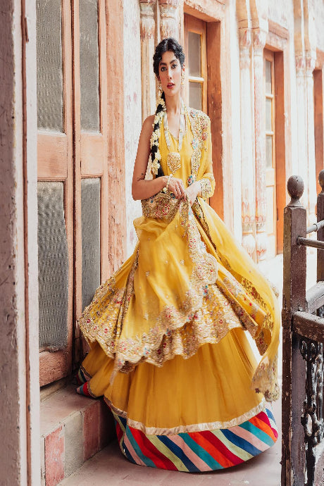 Yellow Color Hand Work Latest Designer Embrodiery Work Salwar