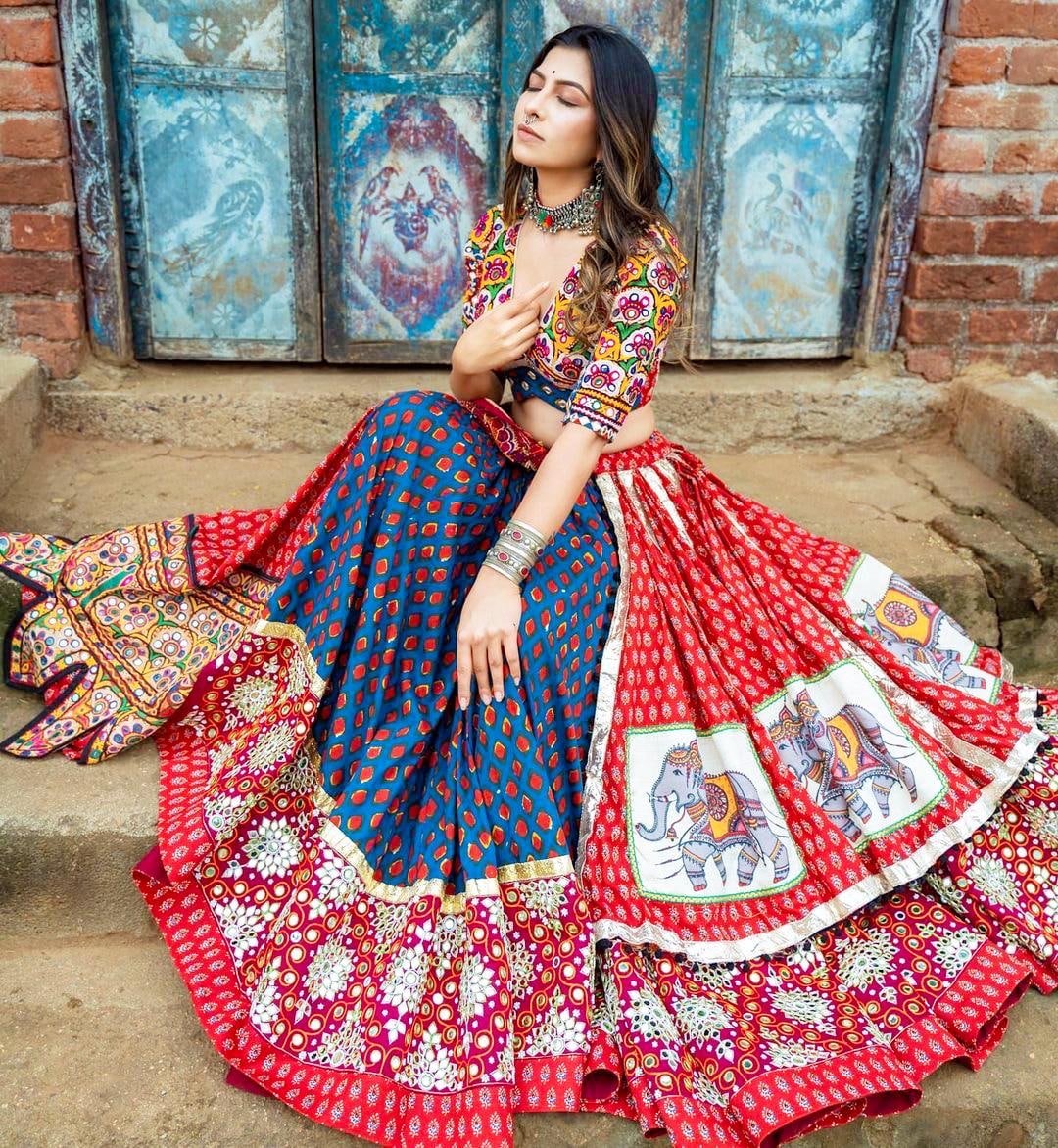 Multi Color Party Wear Lehenga With Diwali Design
