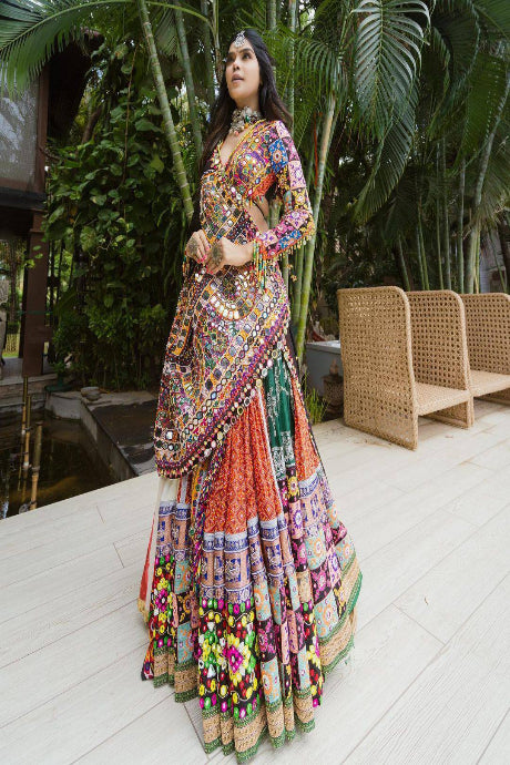 multi color Latest Fashion Designer Pure Silk Lehenga Collection