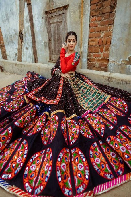 Attractive Style Multi Color Fancy Art Silk Lehenga Choli