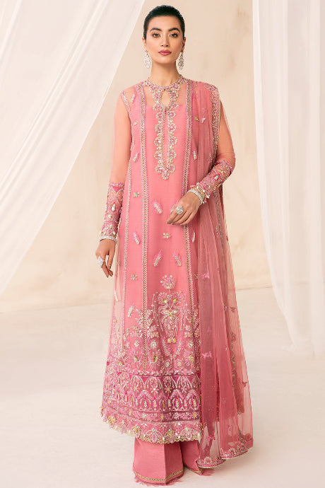 Pink Color Heavy Embroidery Work Salwar Suit For Girls