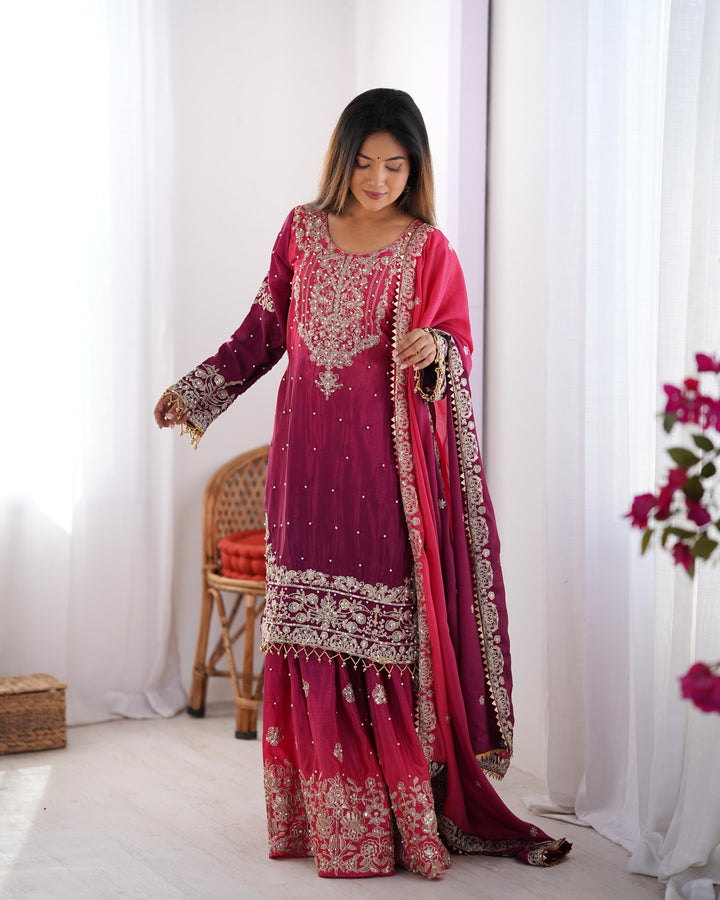 Party Wear Digital Printed Silk multi color Salwar Suits For Girls