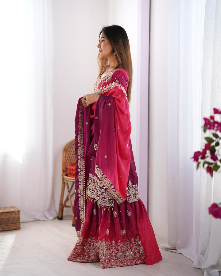 Party Wear Digital Printed Silk multi color Salwar Suits For Girls