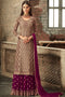 Amazing Golden Color Embroidery Work Salwar Suits For Girls