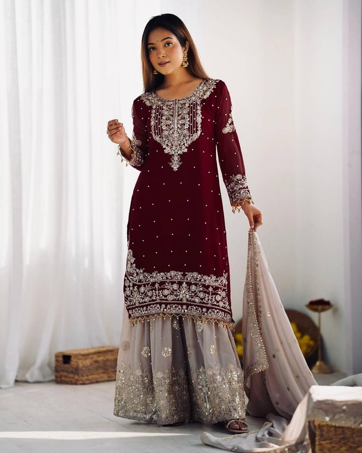 Embroidery Hand Work Latest Designer Karishma Kapoor Wear Salwar Kameez