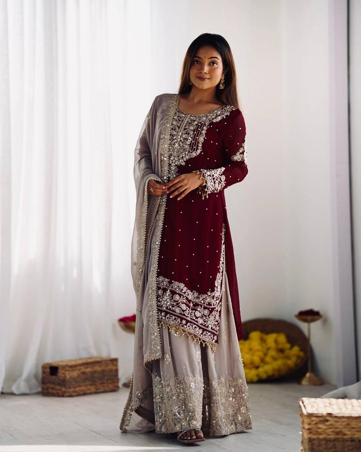 Embroidery Hand Work Latest Designer Karishma Kapoor Wear Salwar Kameez