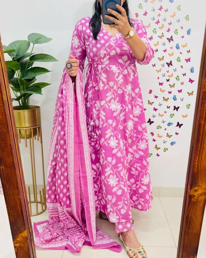 Gulroz Blossom Angrakha Anarkali Set