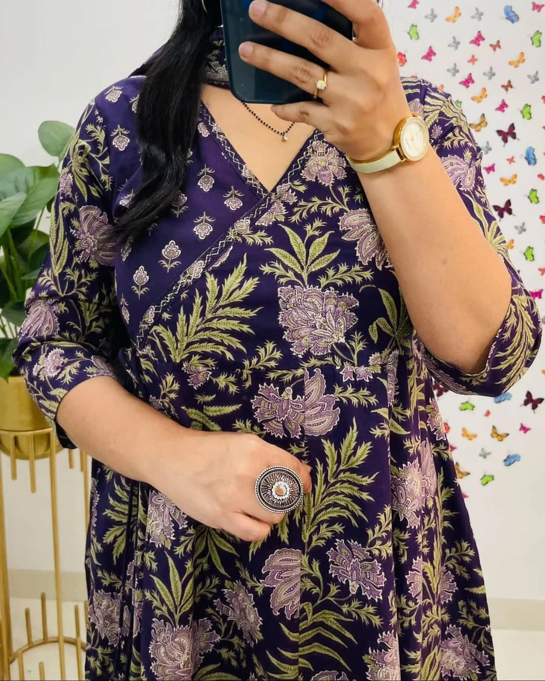 Rangrasiya Purple Bloom Set