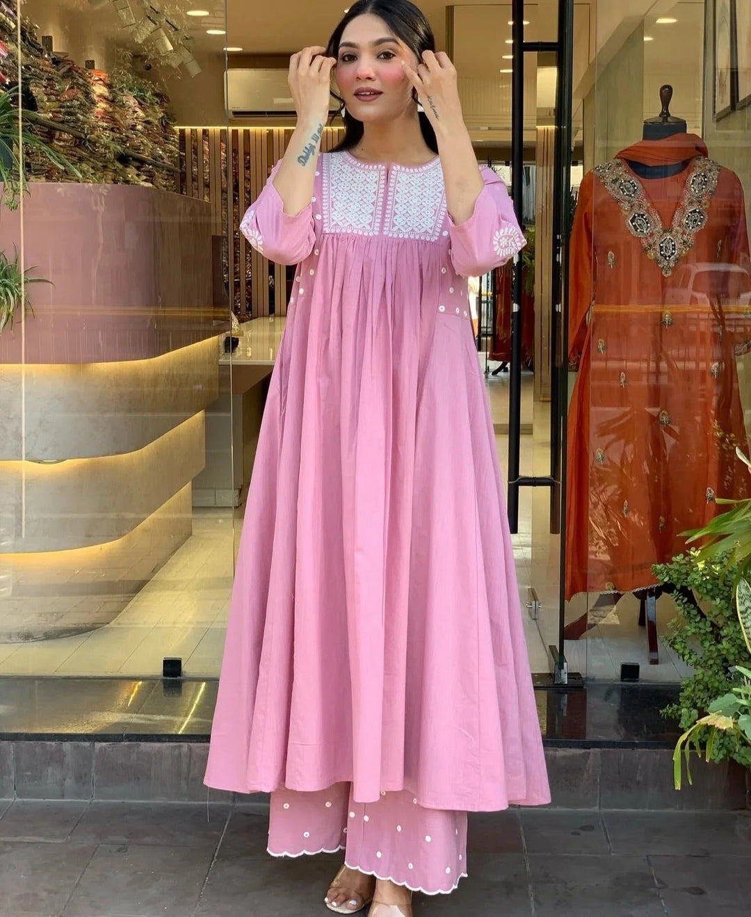 Gulbahar Cotton Flare Set