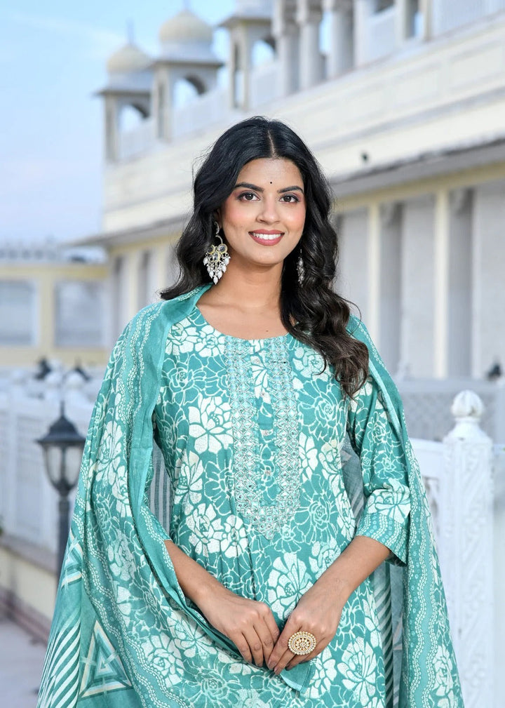 Noor Cotton Straight Suit