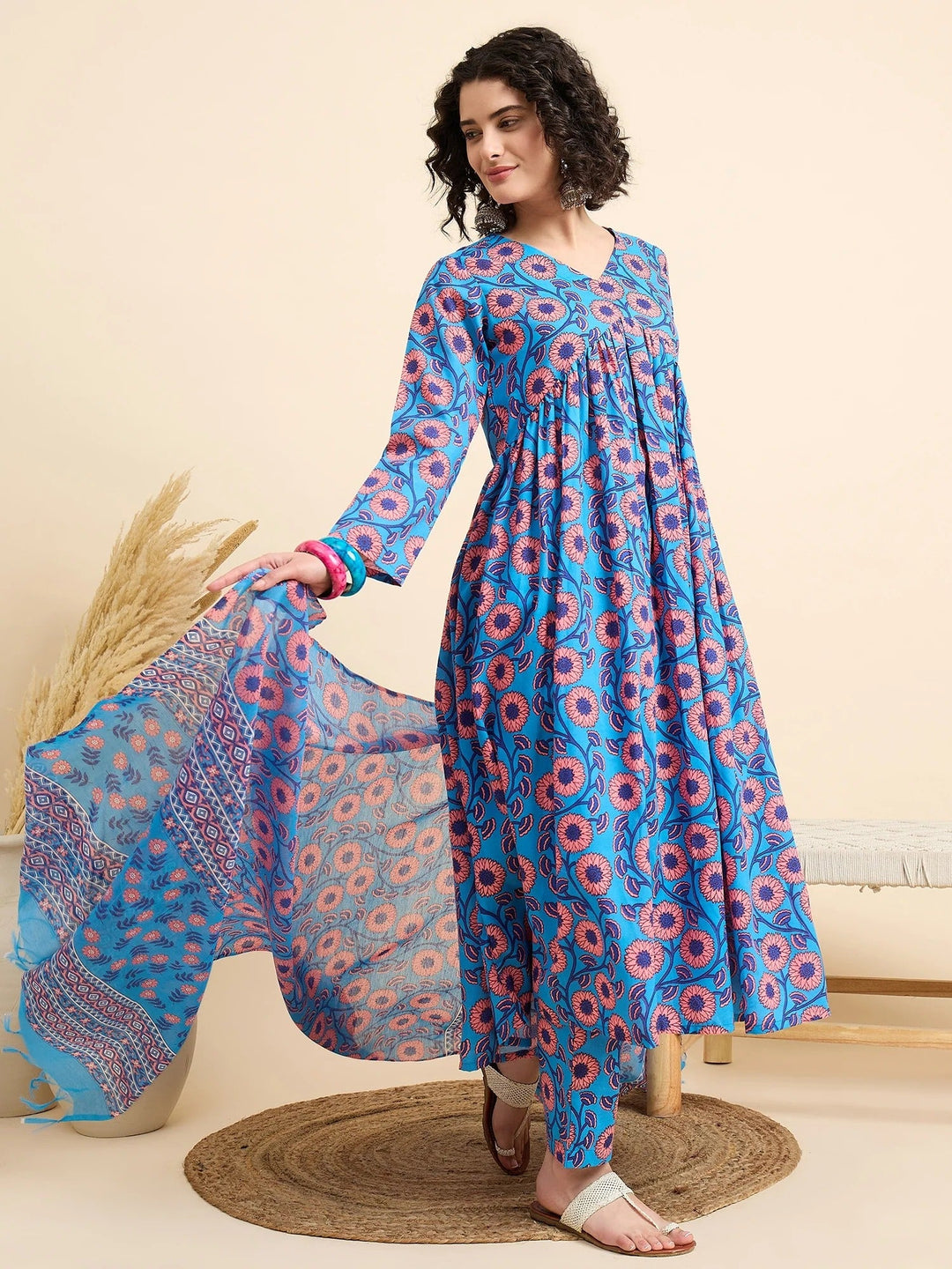 Blue Blossom Breeze Suit Set