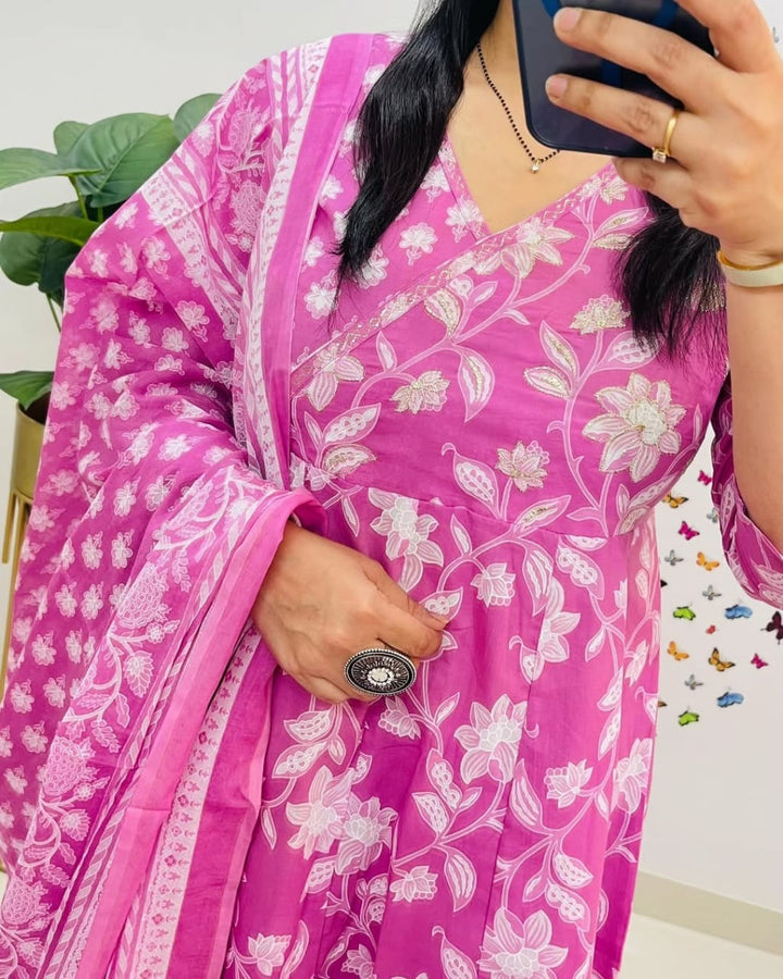 Gulroz Blossom Angrakha Anarkali Set