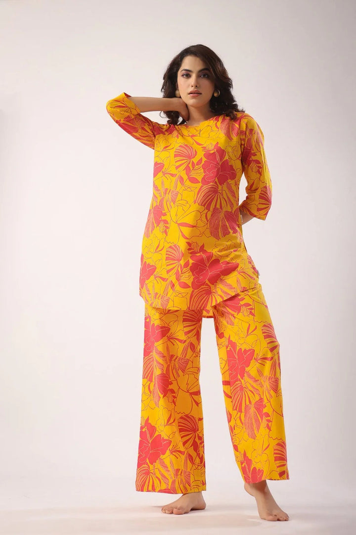 Zesty Bloom Taj Cotton Co-ord Set