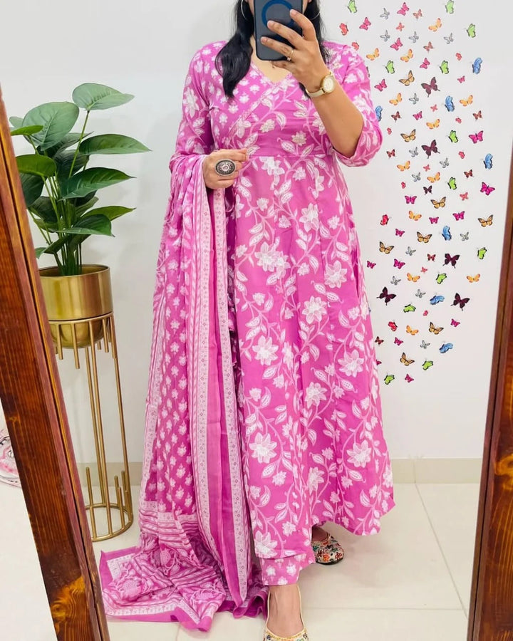 Gulroz Blossom Angrakha Anarkali Set