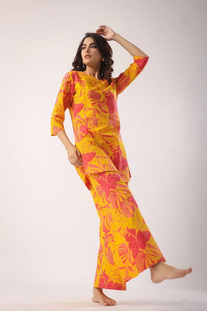 Zesty Bloom Taj Cotton Co-ord Set