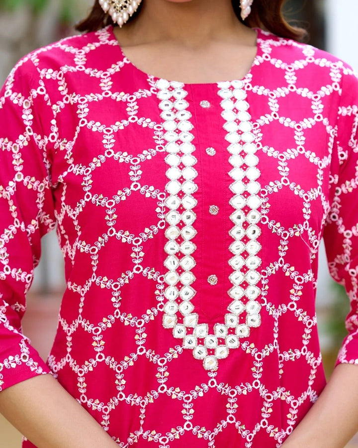 Pink Radiant Charm Shifali Straight Suit