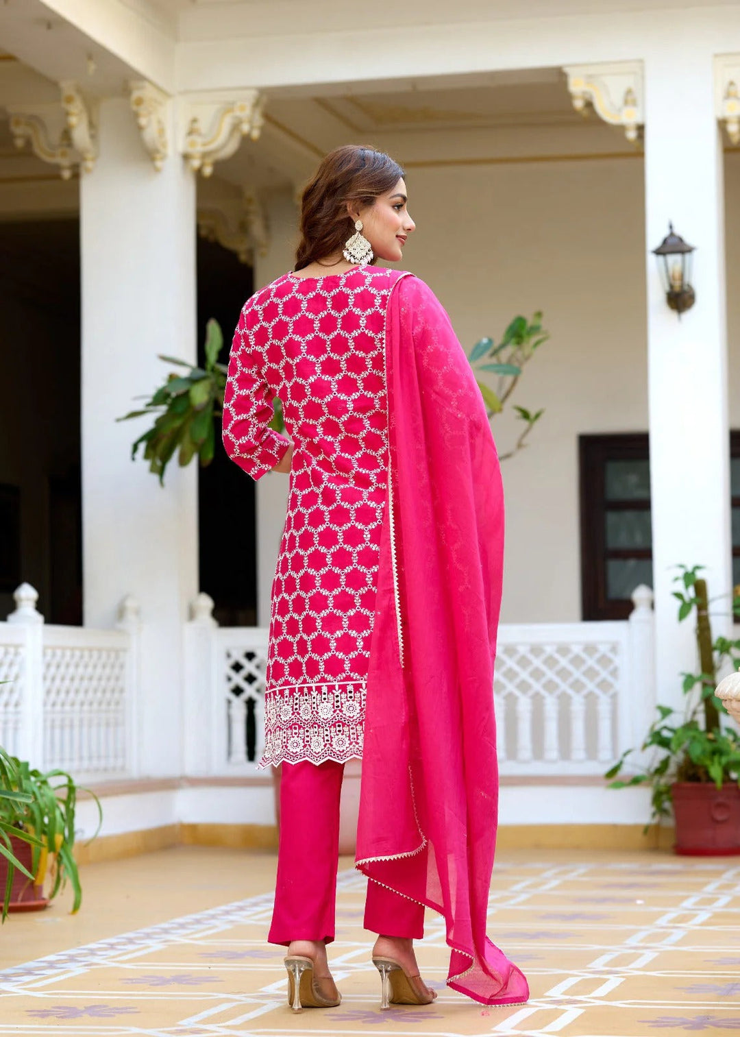Pink Radiant Charm Shifali Straight Suit