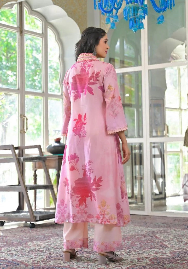 Noor Pink Cotton Anarkali