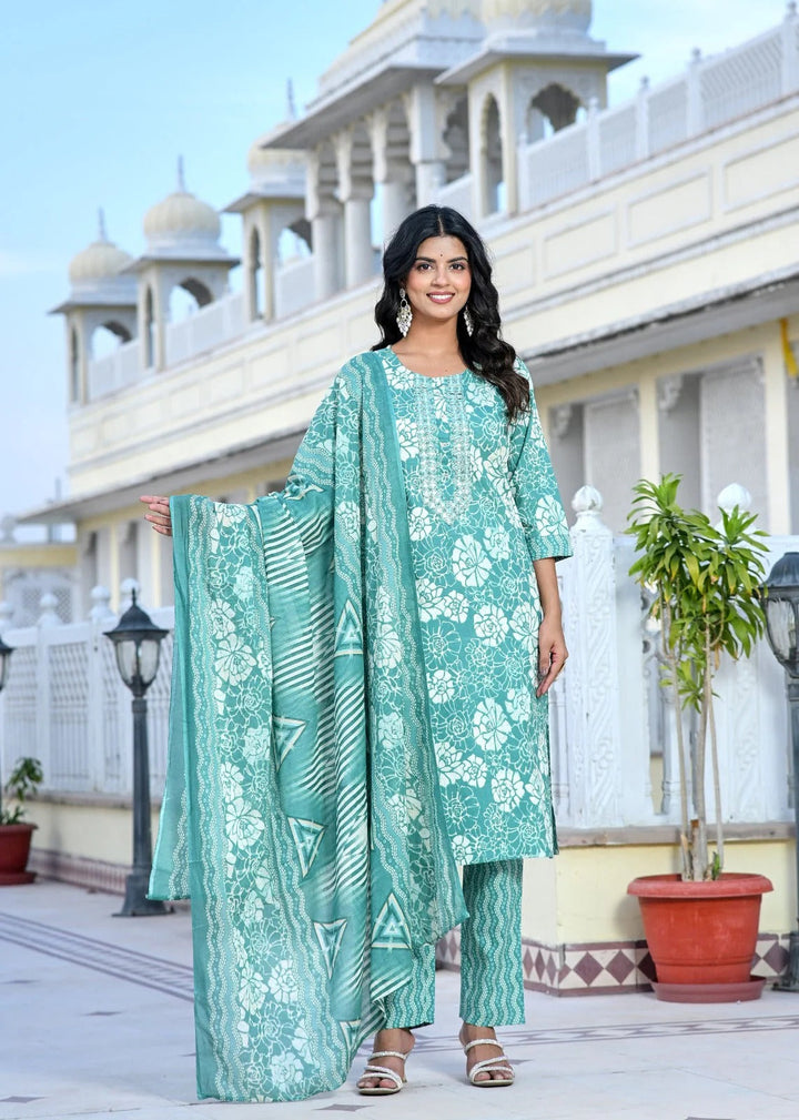 Noor Cotton Straight Suit