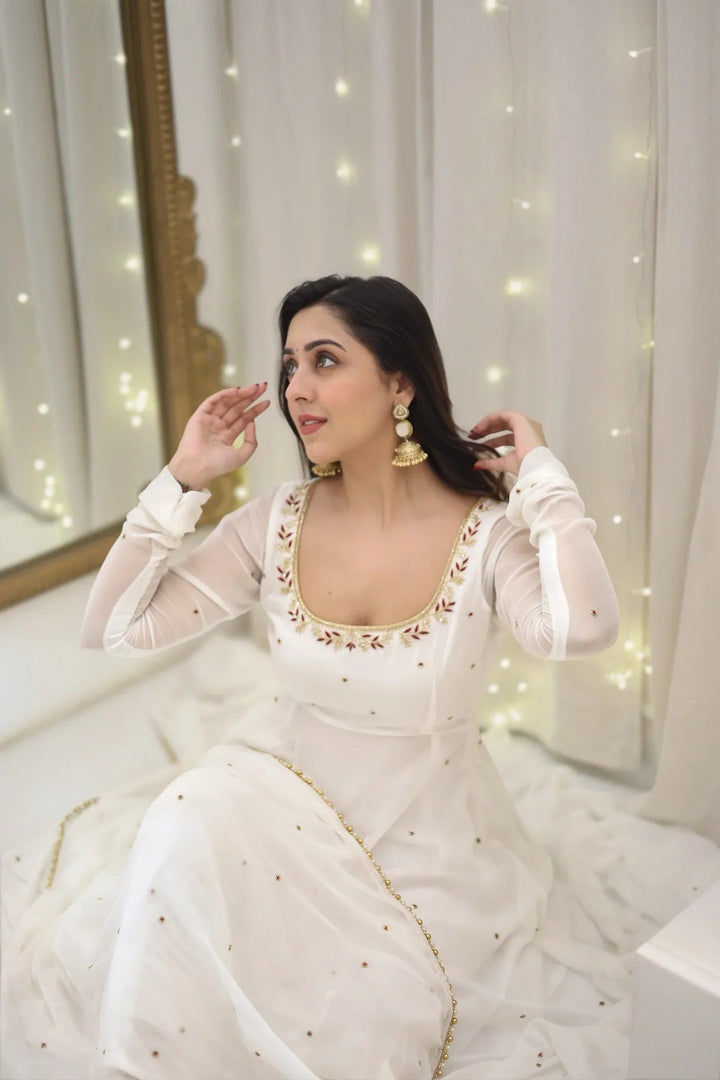 Apsara White Suit Set