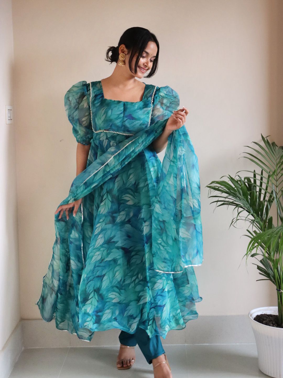 Bewitching Stylish Heavy Work gown for girls