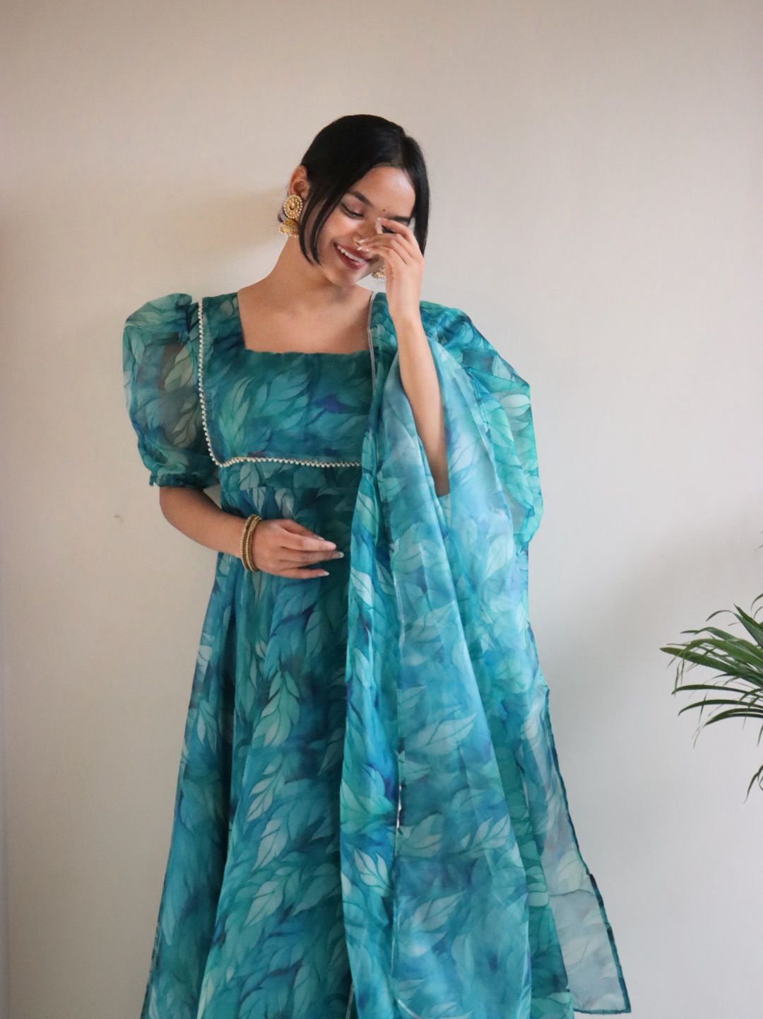 Bewitching Stylish Heavy Work gown for girls