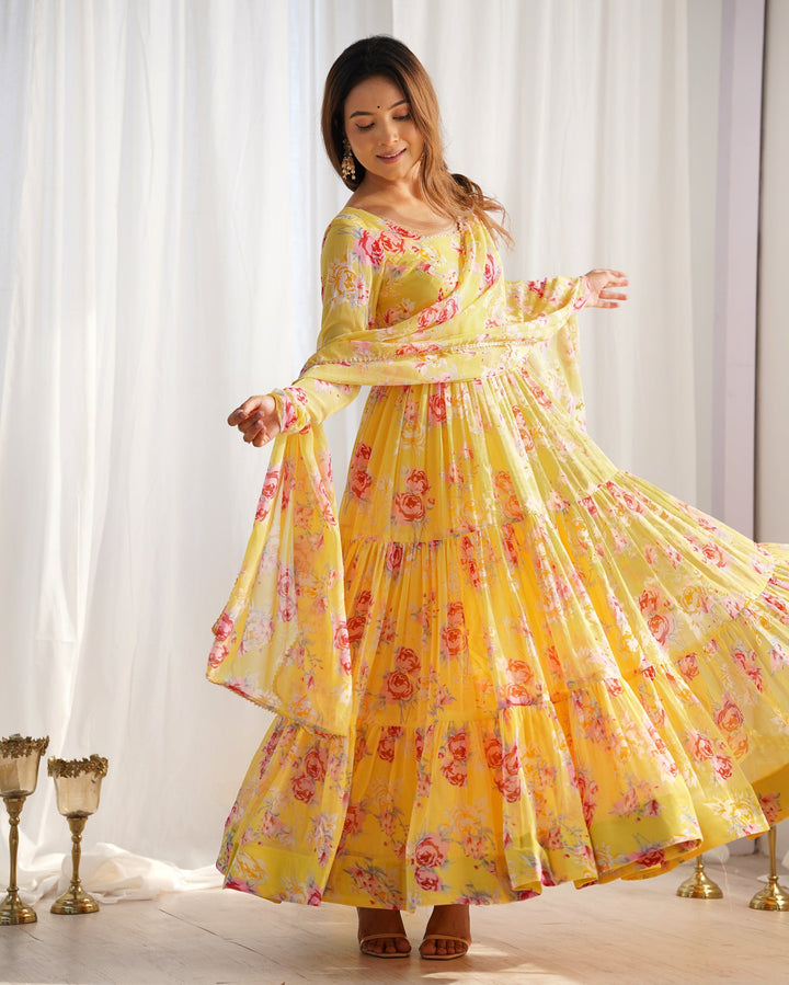 Admirable Heavy Work Fuction Wear Gown for girls