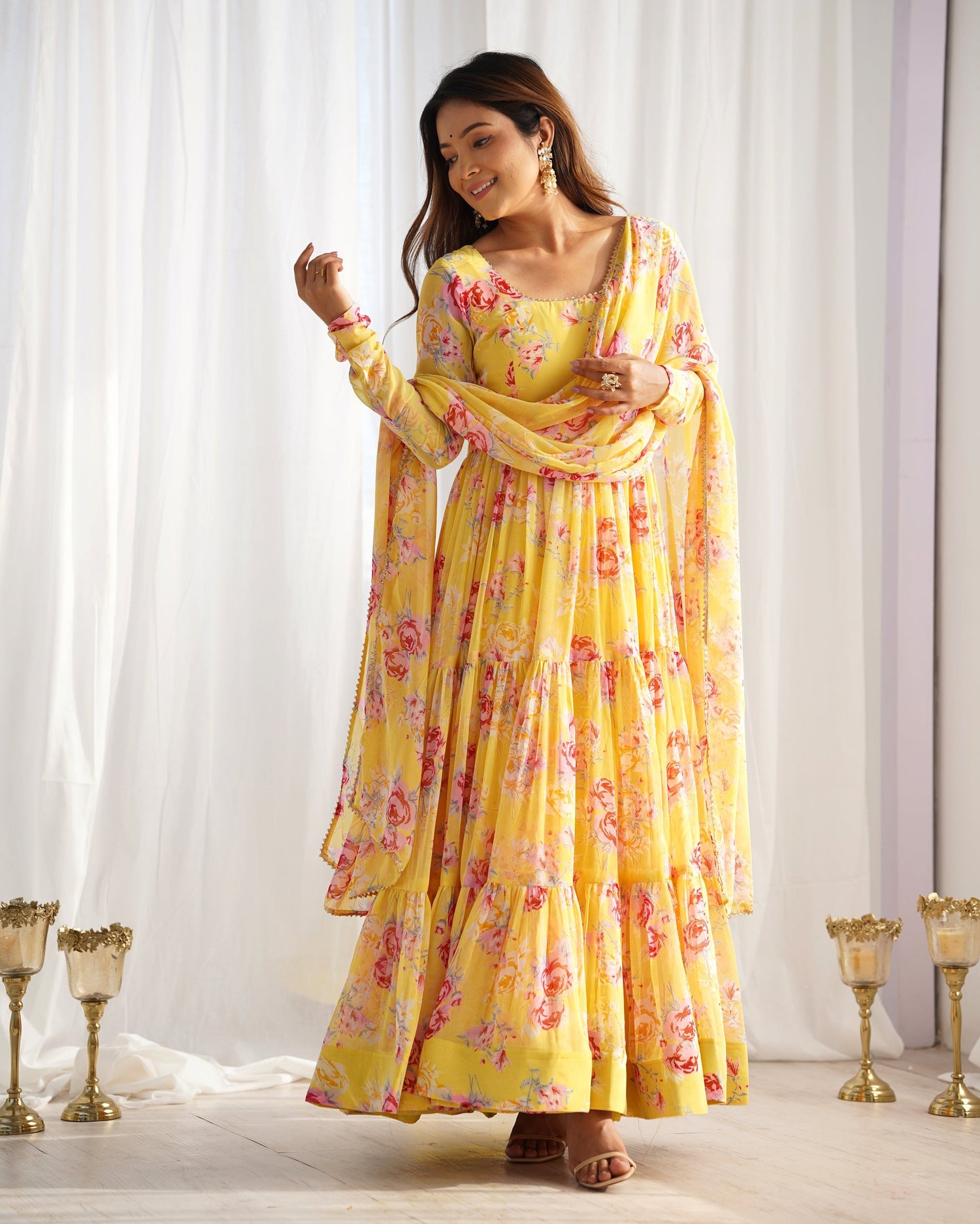 Admirable Heavy Work Fuction Wear Gown for girls