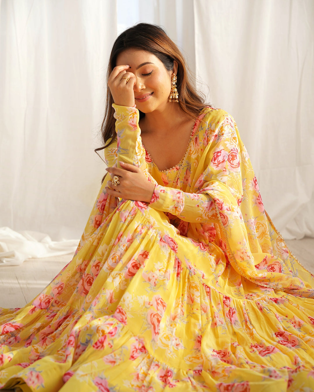 Admirable Heavy Work Fuction Wear Gown for girls