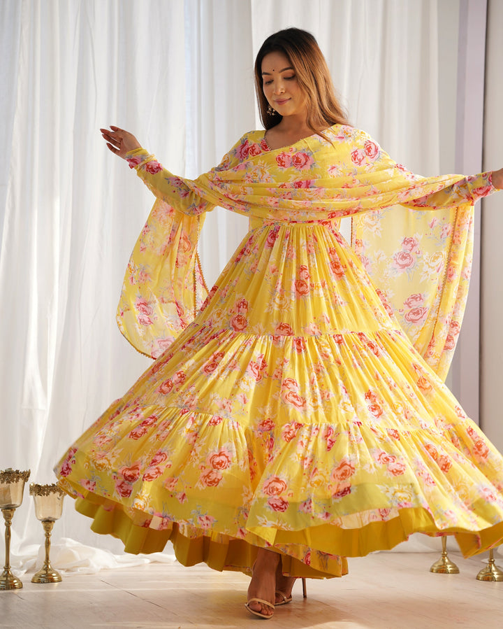 Admirable Heavy Work Fuction Wear Gown for girls