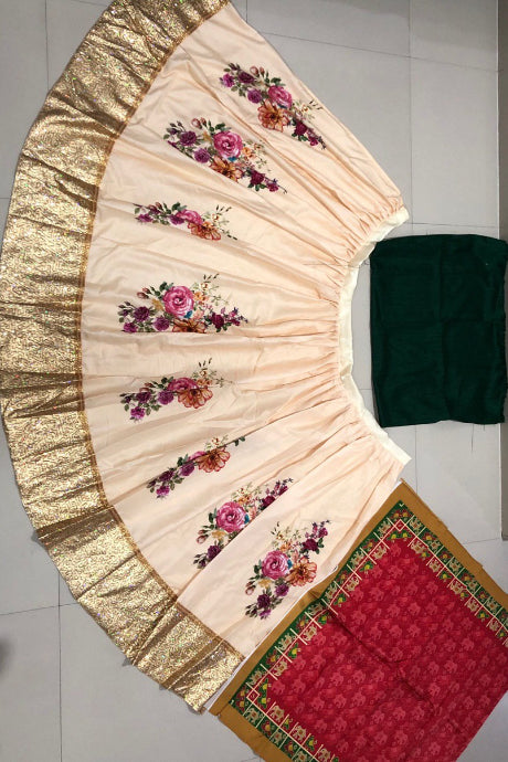 Designer multi color Chicken Party Wear Lehenga Choli Design