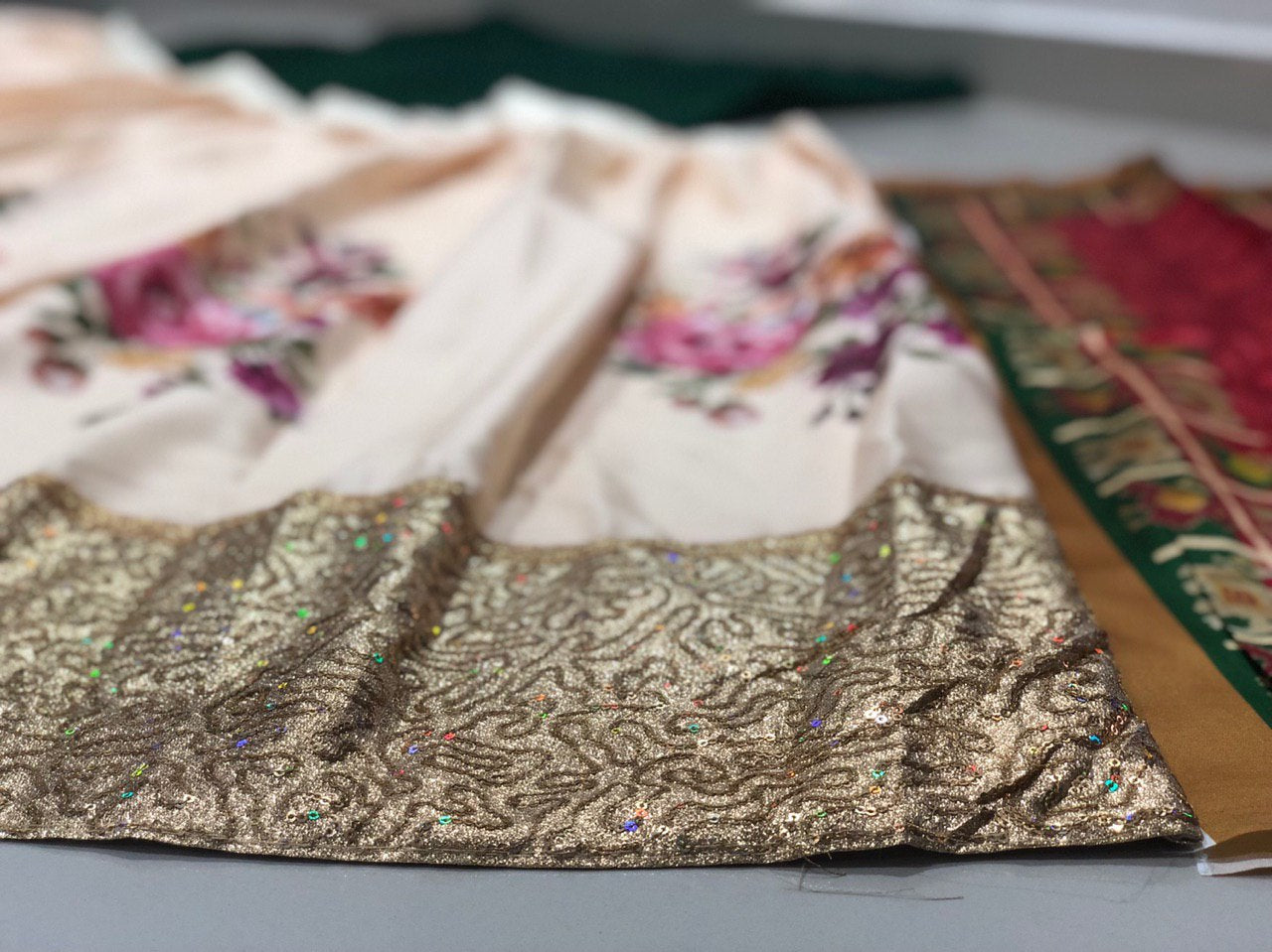 Designer multi color Chicken Party Wear Lehenga Choli Design
