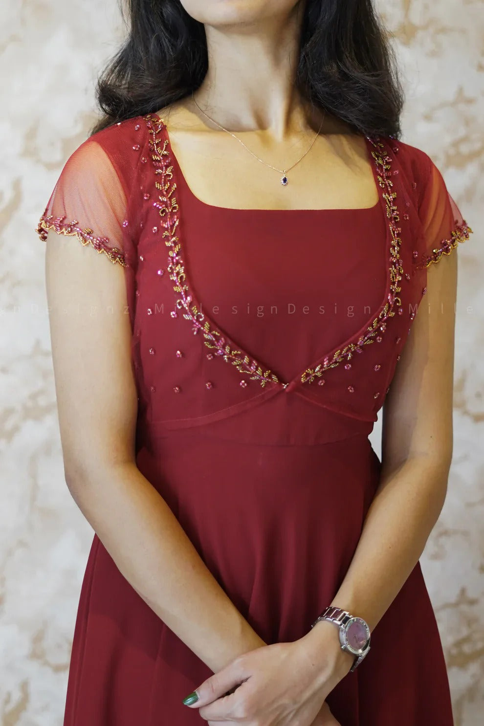 Designer Gown with Handwork Jacket