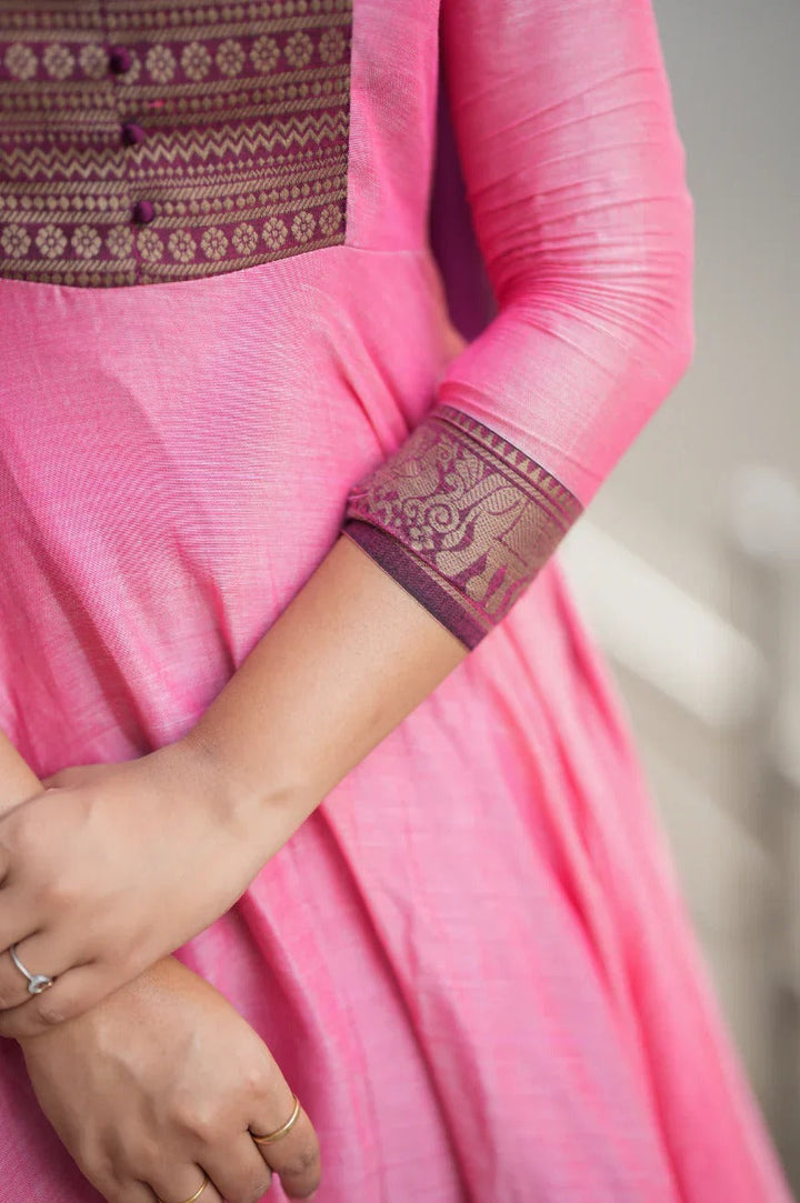 Pure cotton temple Anarkali