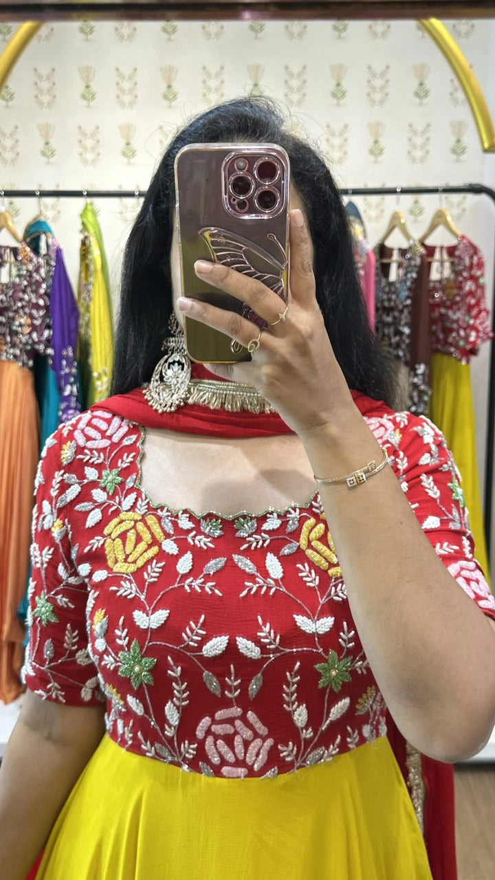 Nitya  Red & Yellow