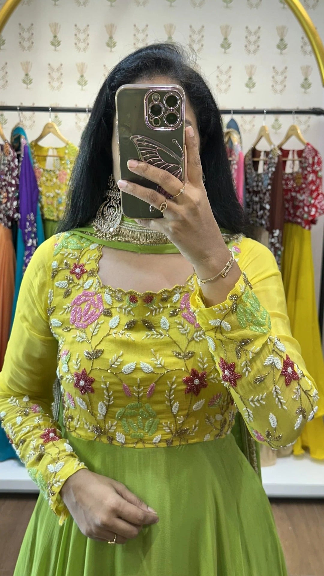 Nitya  Yellow & Green
