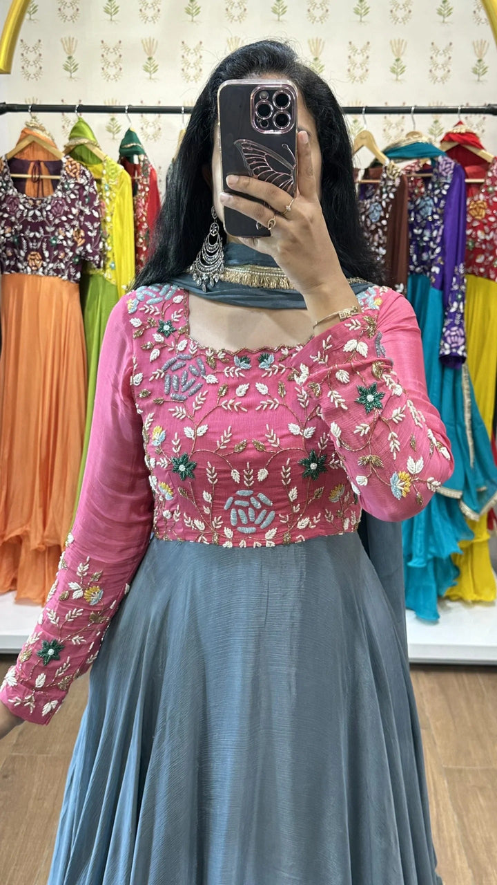 Nitya  Pink & Gray