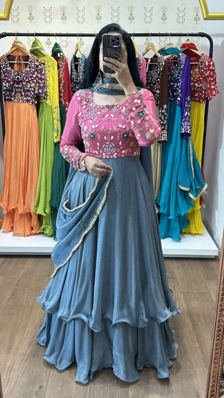 Nitya  Pink & Gray