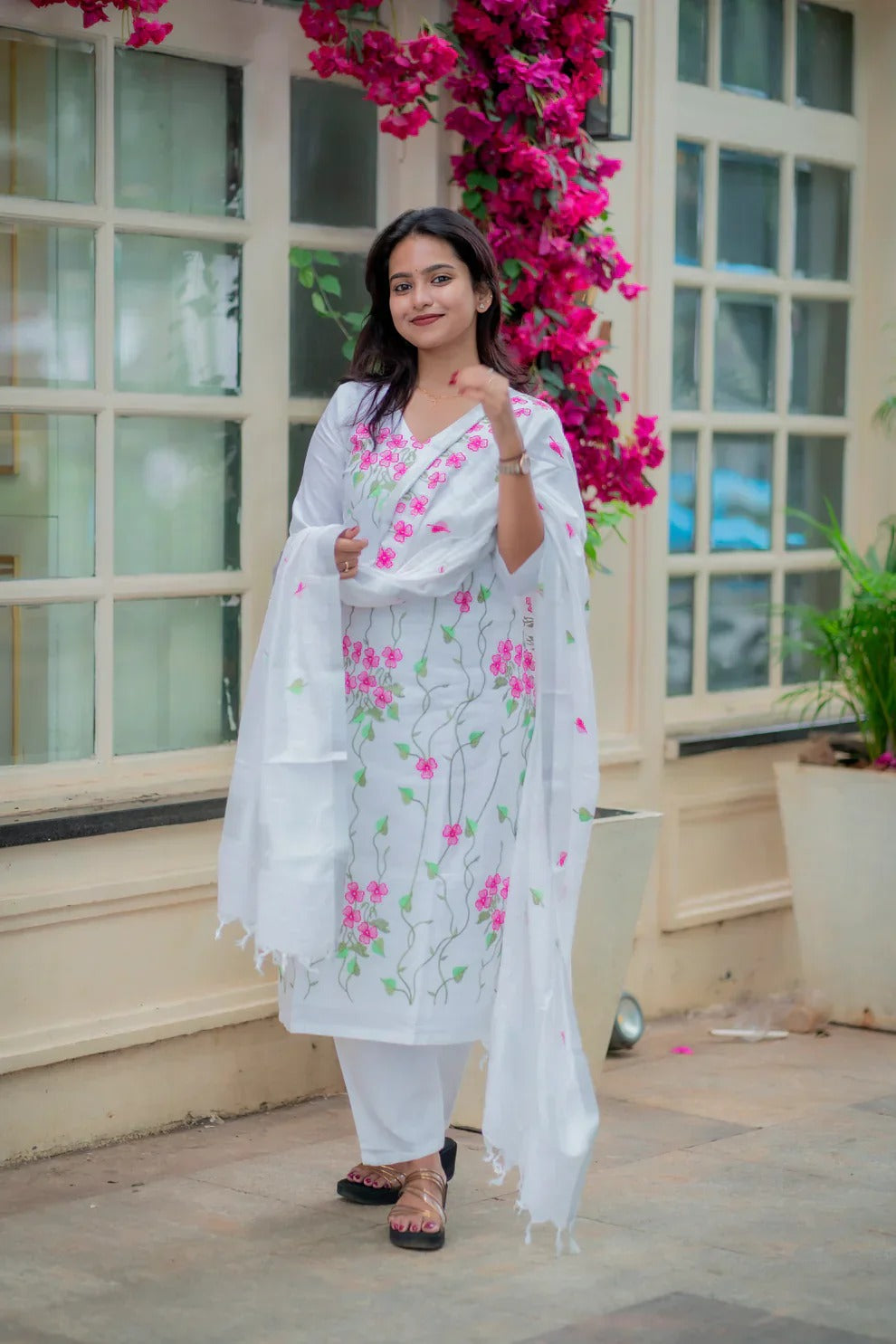 Grace in Every Thread  This white cotton kurta set