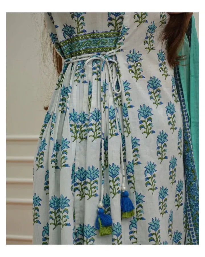 Mint Bloom Viscose Delight Suit