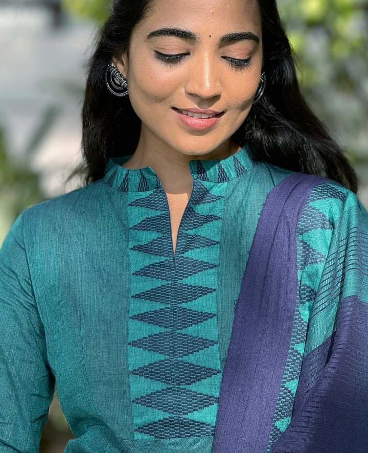 Pure South Cotton Mangalgiri Anarkali Set