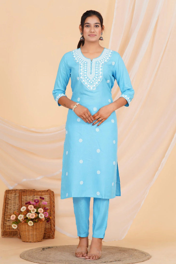 Bluebell Breeze Viscose Rayon Suit Set