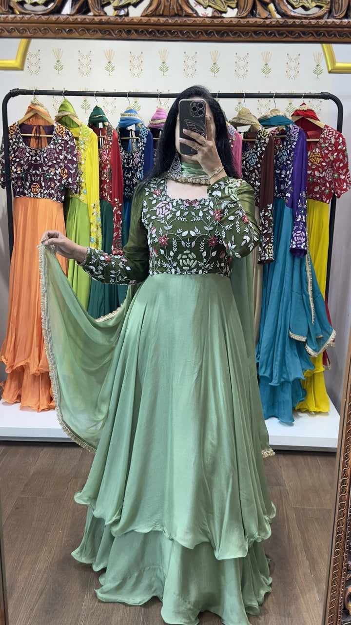 Nitya Mehendi Green & Light Green